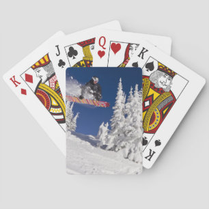 Baraja De Cartas Acción de snowboarding en Whitefish Mountain Resor