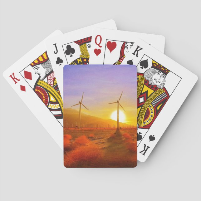 Baraja De Cartas Accionado por el viento (Reverso)