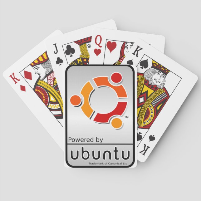 Baraja De Cartas Accionado por las tarjetas de Ubuntu (Reverso)