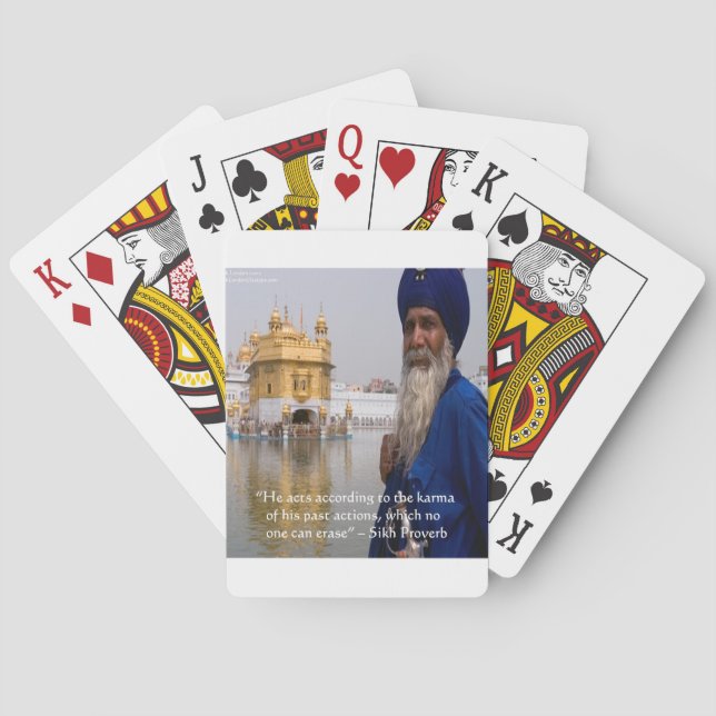 Baraja De Cartas Acciones Sikh/Karma Proverb (Reverso)
