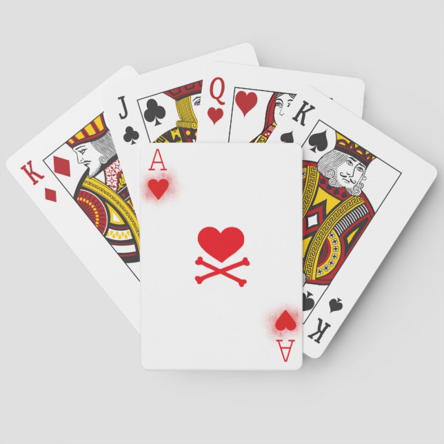 Baraja De Cartas Ace of Hearts Jugando Backs de Tarjetas (Reverso)
