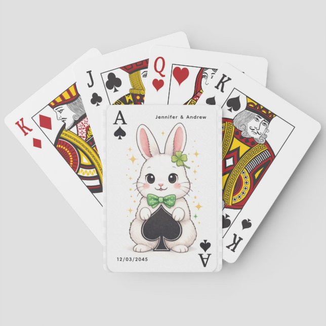 Baraja De Cartas Ace of Spades Lucky Rabbit Poker Card  (Reverso)