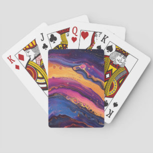 Baraja De Cartas Aceite de arcoiris púrpura y color Naranja