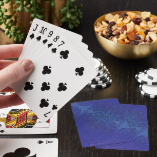 Baraja De Cartas Aceptación   Medallones Blue Indigo Violet Boho