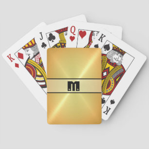 Baraja De Cartas Acero inoxidable brillante de oro Metalizado 3