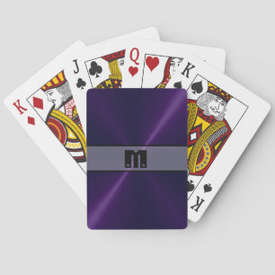 Baraja De Cartas Acero inoxidable morado brillante Metalizado 5