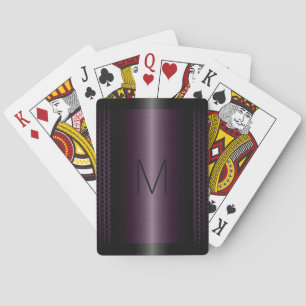 Baraja De Cartas Acero inoxidable morado metálico Aspecto Metalizad