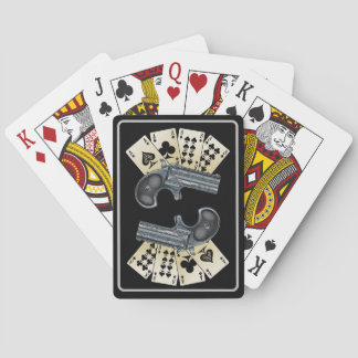 Baraja De Cartas Aces N. Ochenta Derringer de la mano del hombre mu