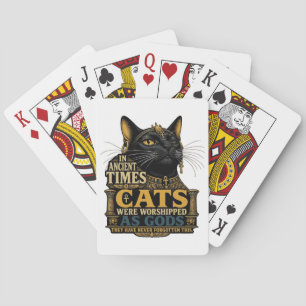 Baraja De Cartas Actitud de Gato Negro Antiguo