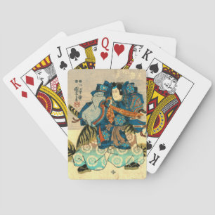 Baraja De Cartas Actor como samurai Kunitake 1847