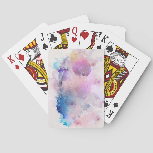 Baraja De Cartas Acuarela (Reverso)