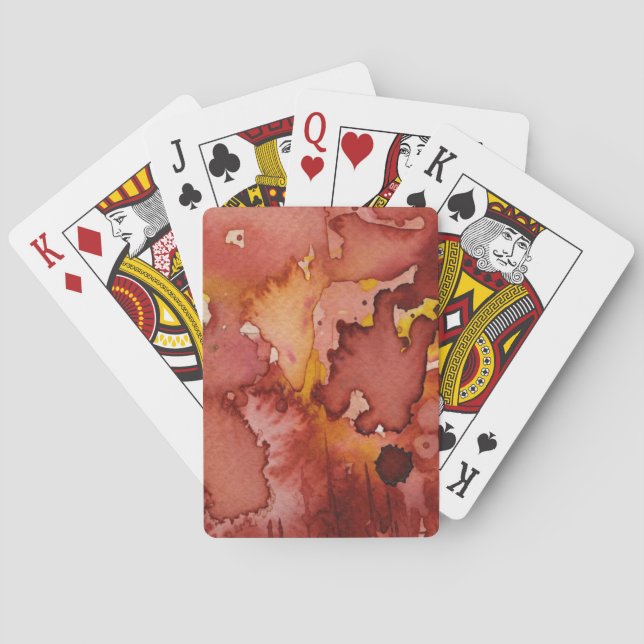 Baraja De Cartas acuarela 3 del fondo (Reverso)