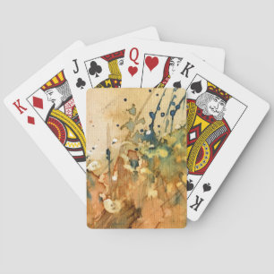 Baraja De Cartas Acuarela abstracta y viejo fondo