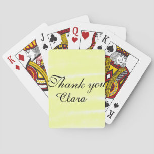 Baraja De Cartas Acuarela amarilla gracias pastel agregar nombre re
