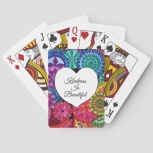 Baraja De Cartas Acuarela Arcoiris Mandala con corazón