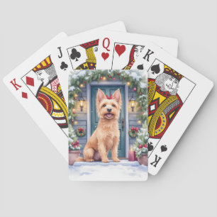 Baraja De Cartas Acuarela Australian Silky Terrier Umbral Nevado
