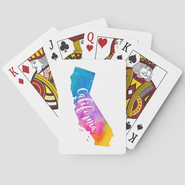 Baraja De Cartas Acuarela California (Reverso)