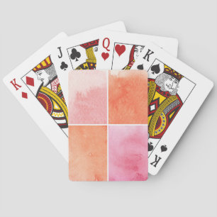 Baraja De Cartas acuarela colorida