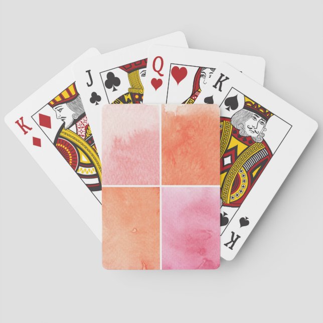 Baraja De Cartas acuarela colorida (Reverso)