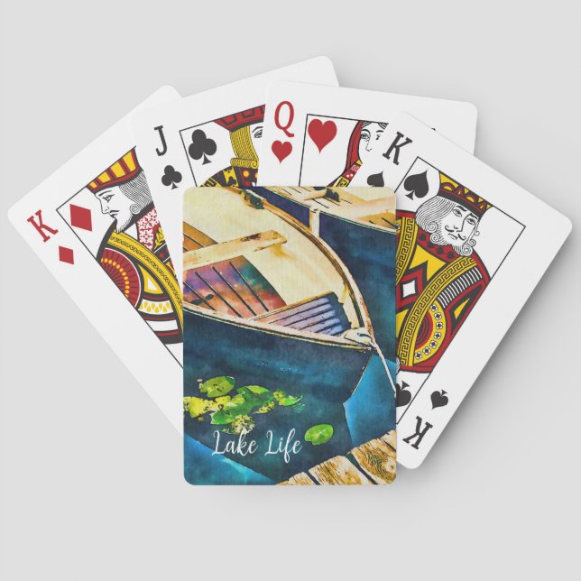 Baraja De Cartas Acuarela de Lake Life (Reverso)
