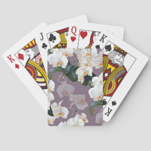 Baraja De Cartas Acuarela de lavanda oscura orquídea.