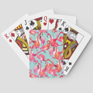 Baraja De Cartas Acuarela Flamingos