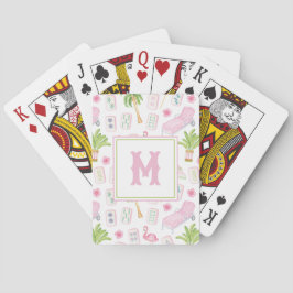 Baraja De Cartas Acuarela Palm Beach Mahjong