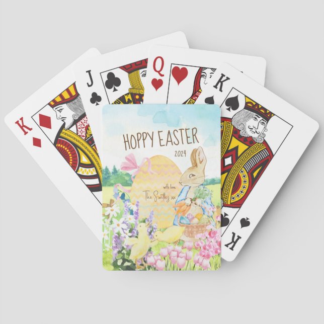 Baraja De Cartas Acuarela Peter the Rabbit Easter Egre Spring (Reverso)