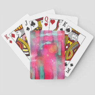 Baraja De Cartas Acuarela pintada extracto del resplandor de Sun