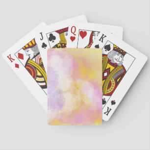 Baraja De Cartas Acuarelas abstractas - fondo anaranjado