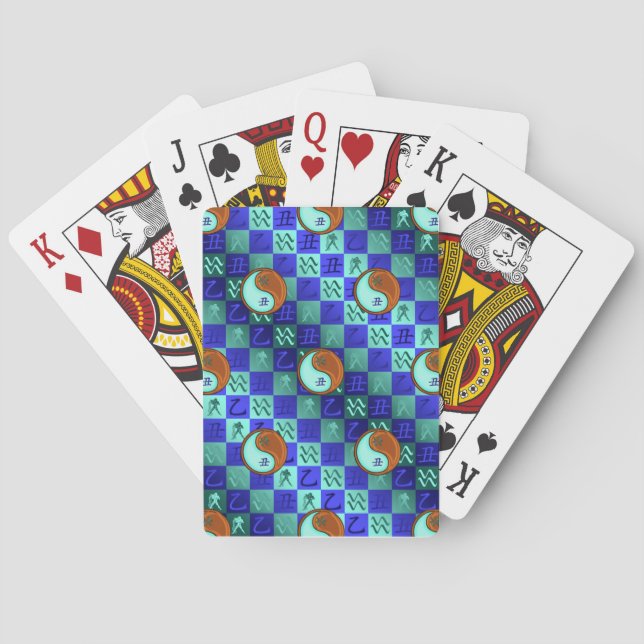 Baraja De Cartas Acuario & Buey de Madera (Reverso)