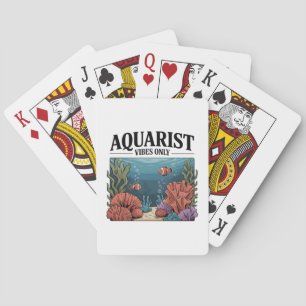 Baraja De Cartas Acuarista Coleccionista de peces Aquarium Junkie F