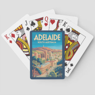 Baraja De Cartas Adelaide Australia Ilustración Arte de Viaje Vinta
