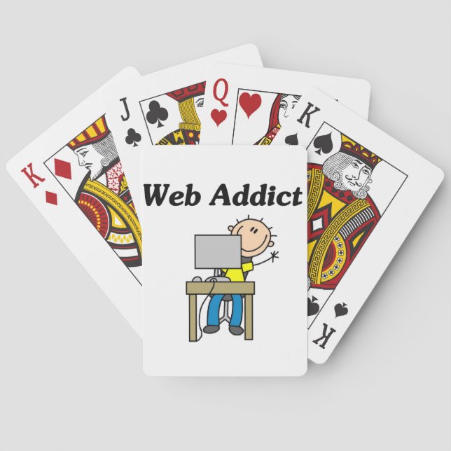 Baraja De Cartas Adicto a la Web (Reverso)