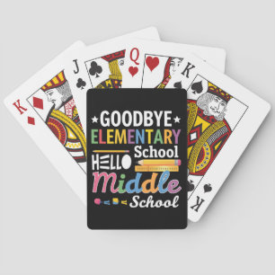 Baraja De Cartas Adios Escuela Primaria Hola Escuela Secundaria