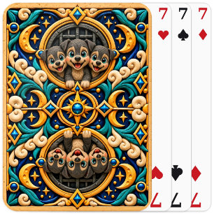 Baraja De Cartas Adorable Cerbero Bebé, Mitológico