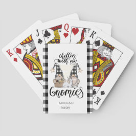 Baraja De Cartas Adorable Gnomes Cute Gnomes Negro Tapado de Búfalo