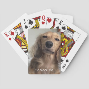 Baraja De Cartas Adorable Perro Dachshund Personalizado