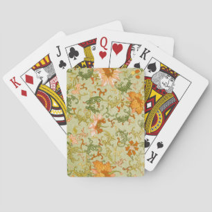 Baraja De Cartas Adorno Antiguo Chino Jones Flores