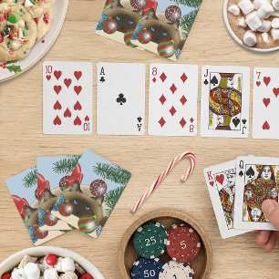 Baraja De Cartas Adorno de Bola de Navidad Gato Siames Funny