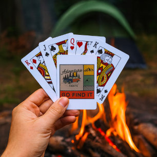 Baraja De Cartas Adventure Await Go Find It Retro Camping Travel