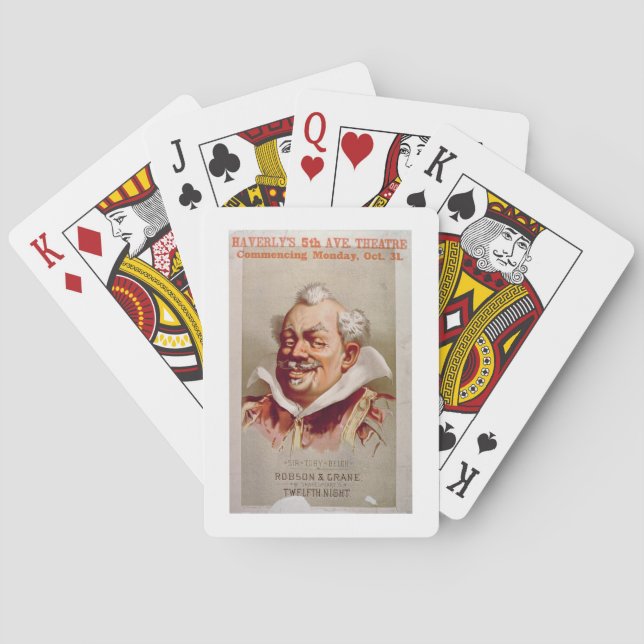 Baraja De Cartas Advertisement for Robson & Crane's 'Twelfth Night' (Reverso)