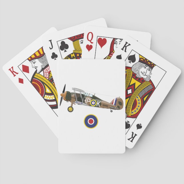 Baraja De Cartas Aeronaves británicas de la Segunda Guerra Mundial (Reverso)
