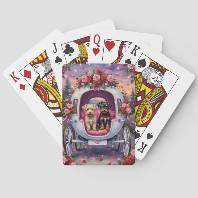 Baraja De Cartas Affenpinscher Dog Valentine's Day (Reverso)