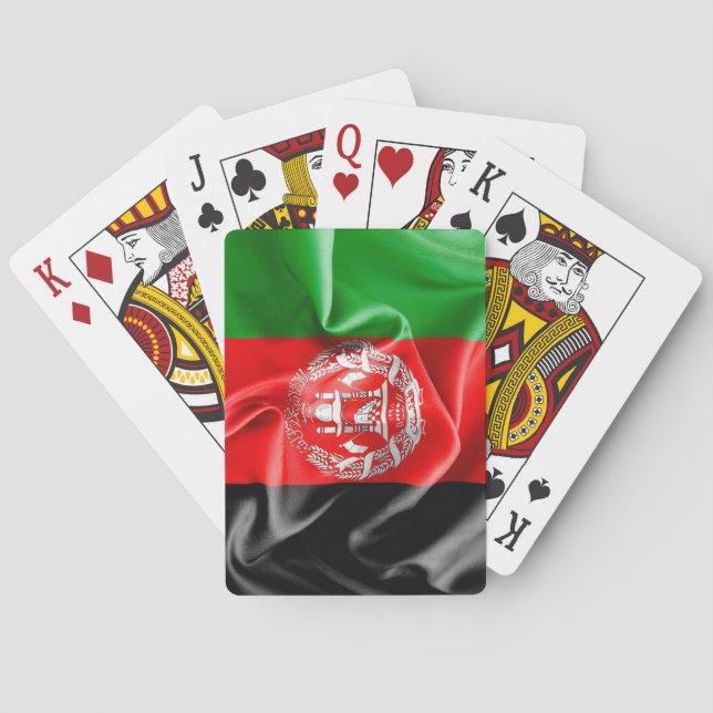 Baraja De Cartas Afghanistan Flag Bicycle Playing Cards (Reverso)
