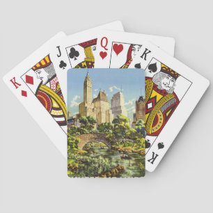 Baraja De Cartas Afiche de época del Parque Central de Nueva York