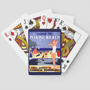 Baraja De Cartas Afiche de Miami Beach 1925