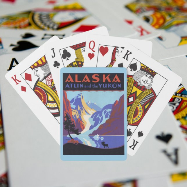 Baraja De Cartas Afiche de Viajes de Alaska, Atlin y el Yukón (Subido por el creador)