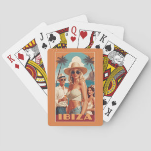 Baraja De Cartas Afiche de viajes de Ibiza, España