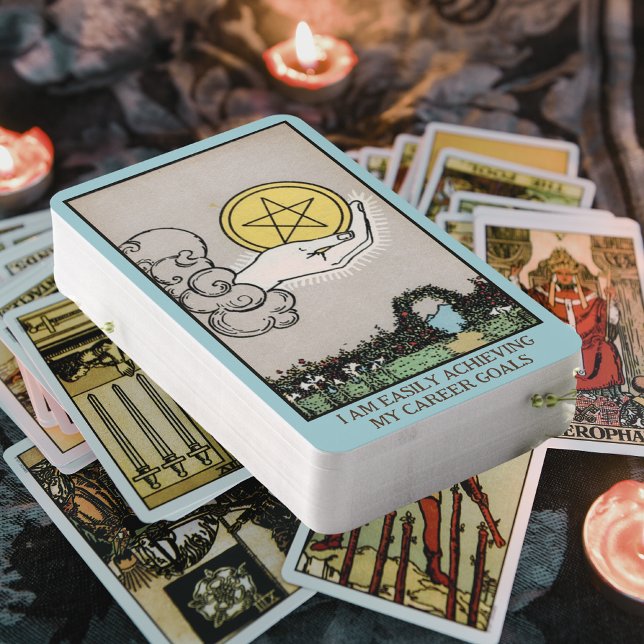 Baraja De Cartas Afirmación de carrera | Ace De Pentacles Tarot Car (Tarot Card Deck)